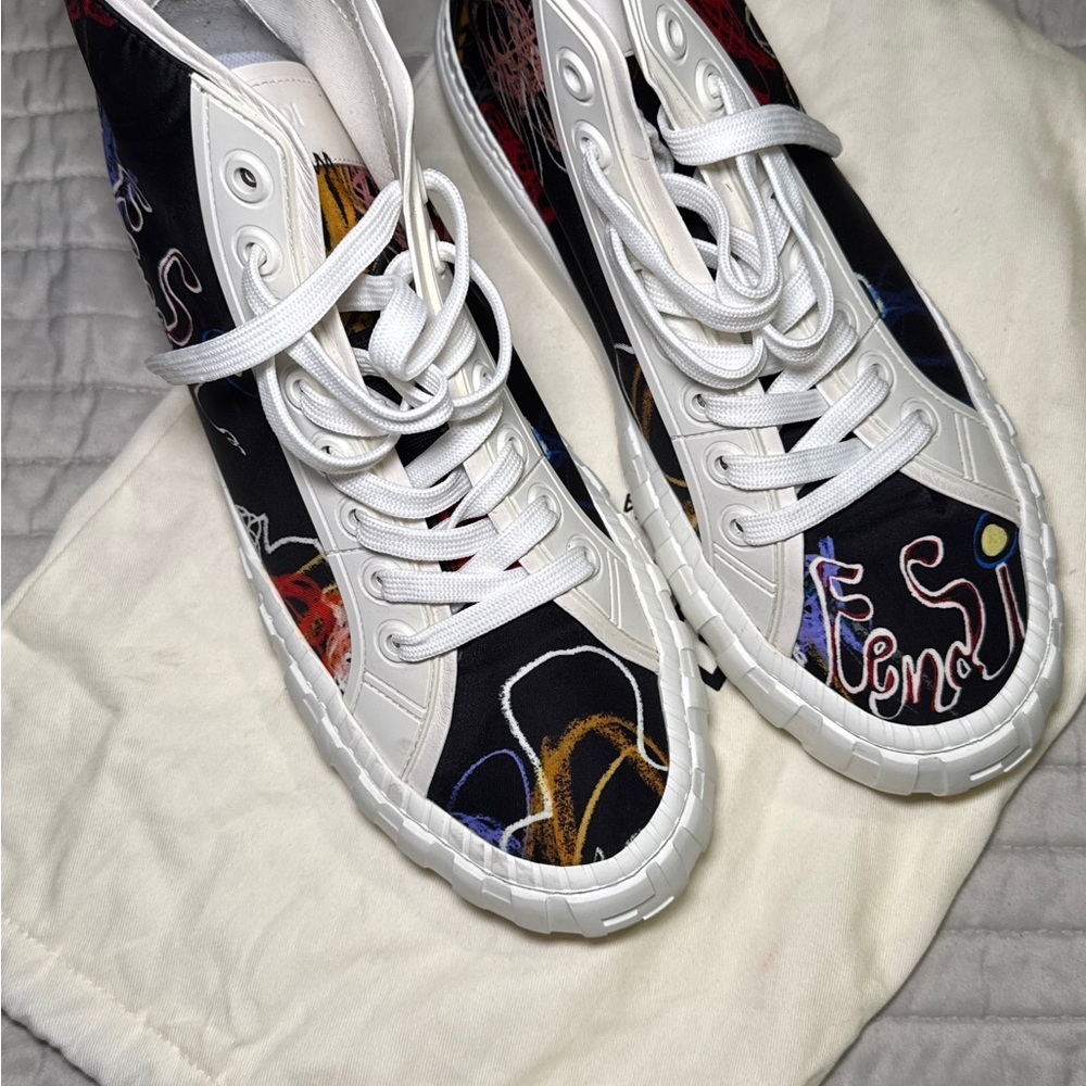 Fendi Multicolor High-Top Sneakers